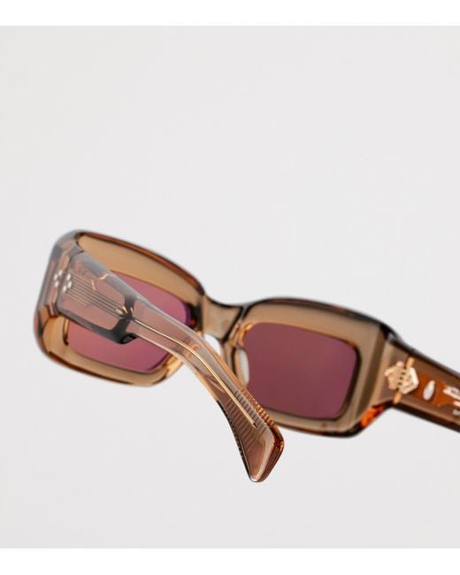 Jacques Marie Mage Pink Vito Rectangle Sunglasses