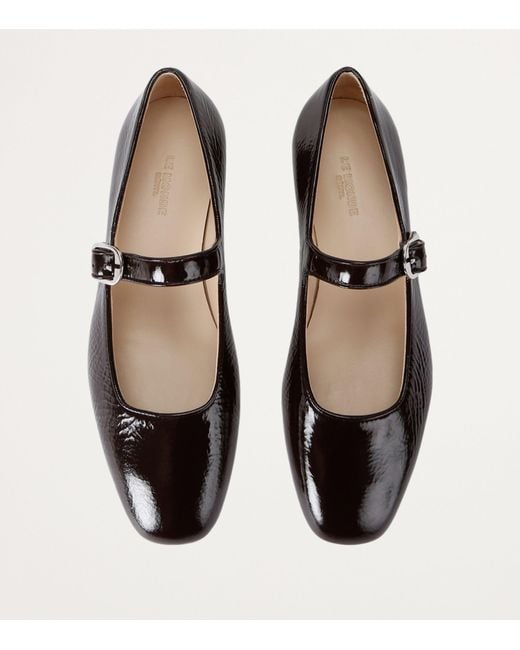 Le Monde Beryl Patent Leather Mary Jane Ballet Flats in Brown | Lyst