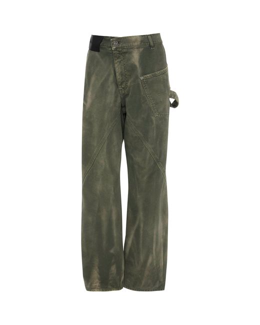 J.W. Anderson Green Twisted Jeans
