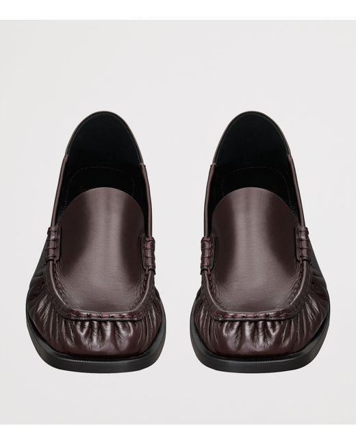 Saint Laurent Brown Calfskin Theobald Loafers for men
