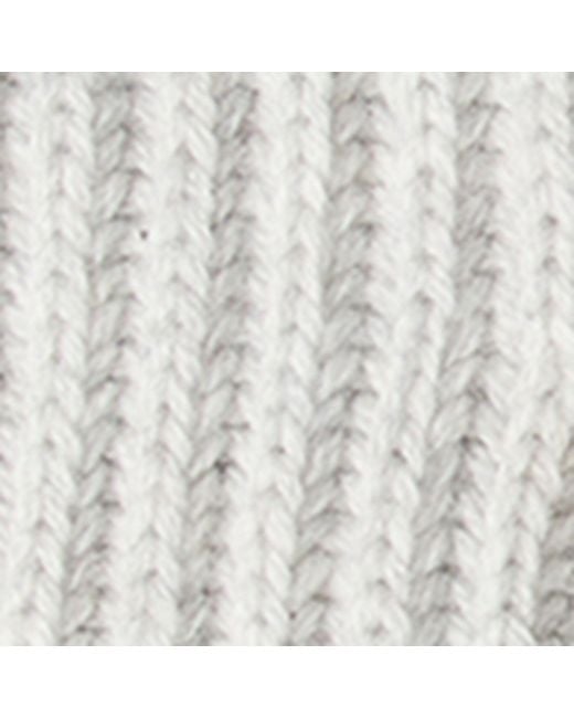 Brunello Cucinelli White Cashmere Monili-Trim Mittens