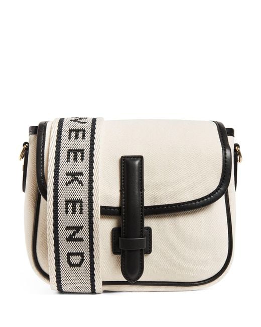 Weekend by Maxmara White Small Canvas-leather Cross-body Bag