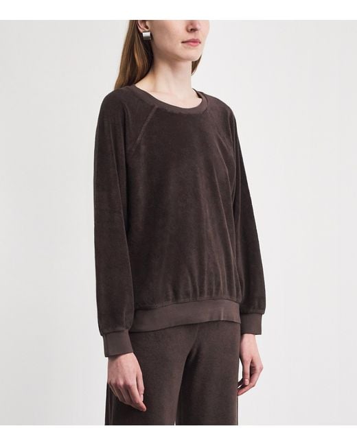 Suzie Kondi Brown Cotton-Blend Samos Sweatshirt