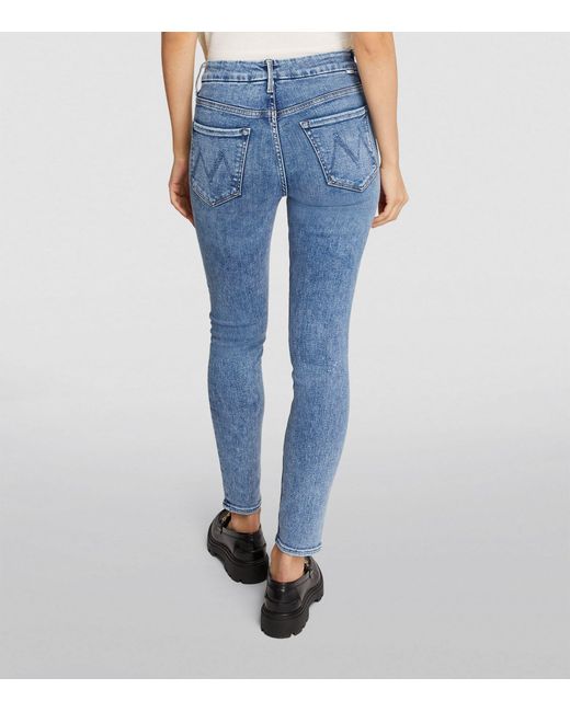 Mother Blue Looker Ankle High-rise Skinny Jeans