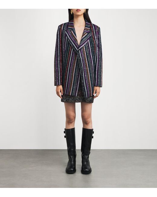 Missoni Multicolor Sequin Stripe Blazer