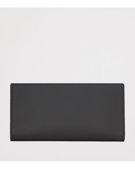 Saint Laurent Black Large Leather Zip-Around Wallet for men