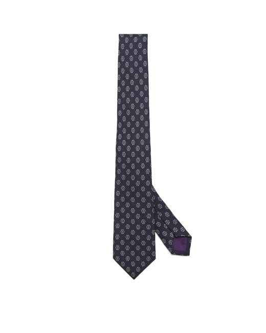 Ralph Lauren Blue Silk Jacquard Tie for men