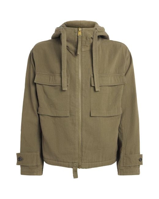 Jonathan Simkhai Green Cotton Oversized Iver Field Jacket for men