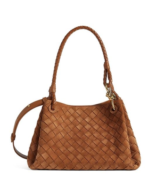 Bottega Veneta Brown Leather Parachute Shoulder Bag