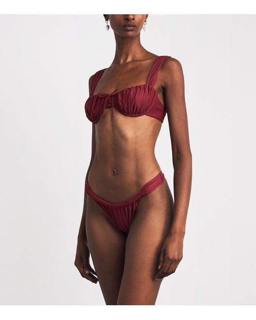 Faithfull The Brand Purple Dinard Bikini Top