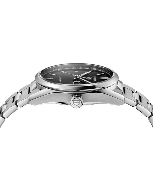 Tag Heuer Metallic Stainless Steel Carrera Watch 41mm for men