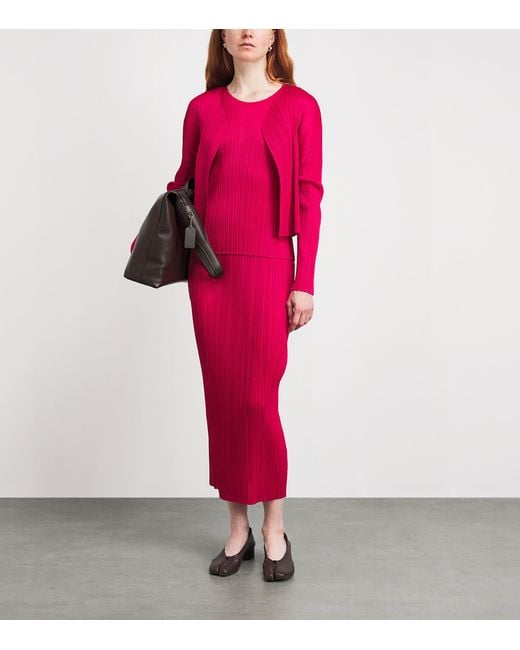 Pleats Please Issey Miyake Pink Short-Sleeve New Colorful Basics 4 Top
