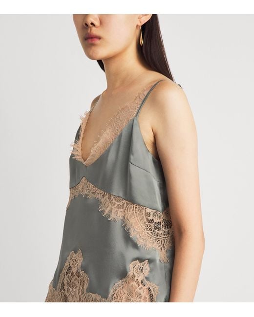 L'Agence Gray Lace-Trim Cami Top