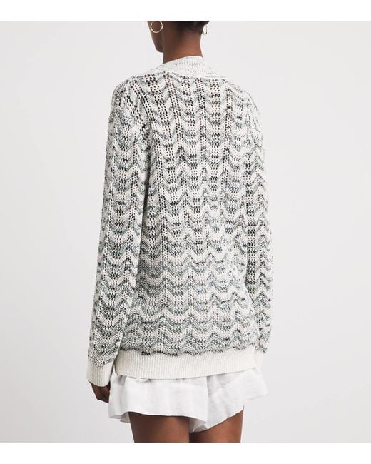 Missoni Gray Relaxed Zigzag Sweater