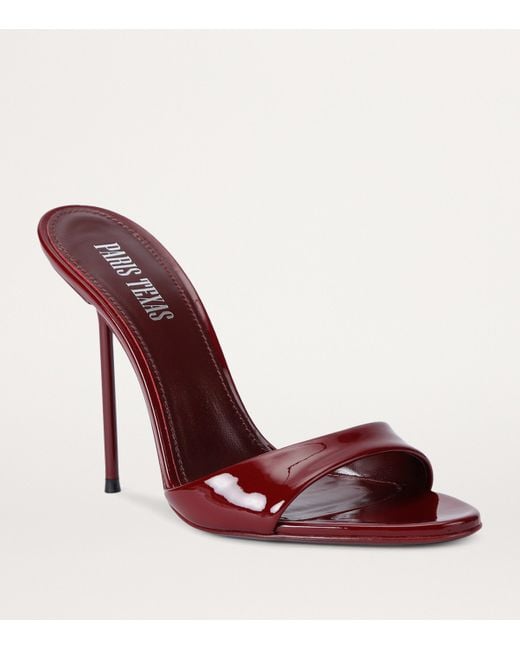 Paris Texas Red Patent Leather Lidia Mules 105