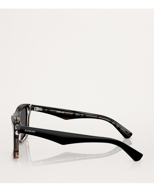 Burberry Black Acetate Square Sunglasses for men