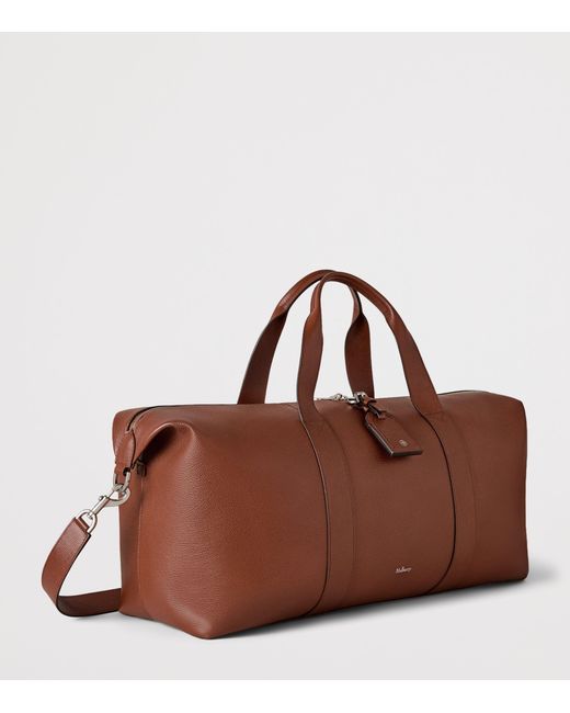 Mulberry Brown Medium Leather Heritage Clipper Holdall for men
