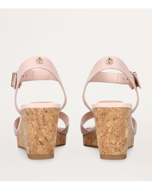 Carvela Kurt Geiger Pink Sadie Wedge Sandals