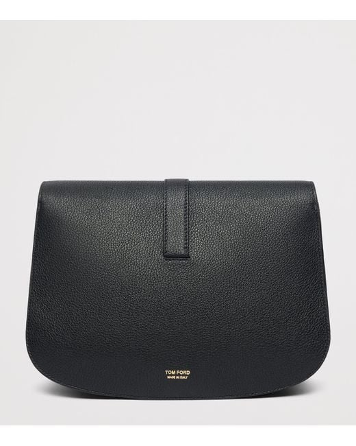 Tom Ford Black Large Leather Cross-Body Bag