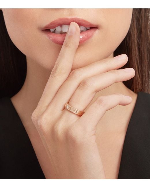 BVLGARI White And Diamond B.Zero1 Ring