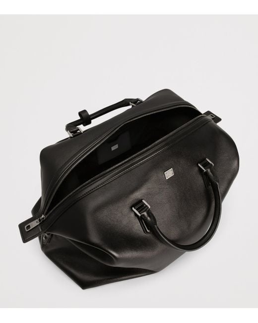 Dolce & Gabbana Black Leather Roma Holdall for men