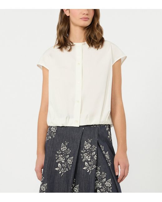 Weekend by Maxmara White Collarless Shirt