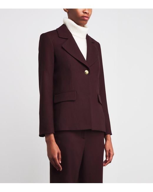 Veronica Beard Purple Kessler Single-Breasted Blazer