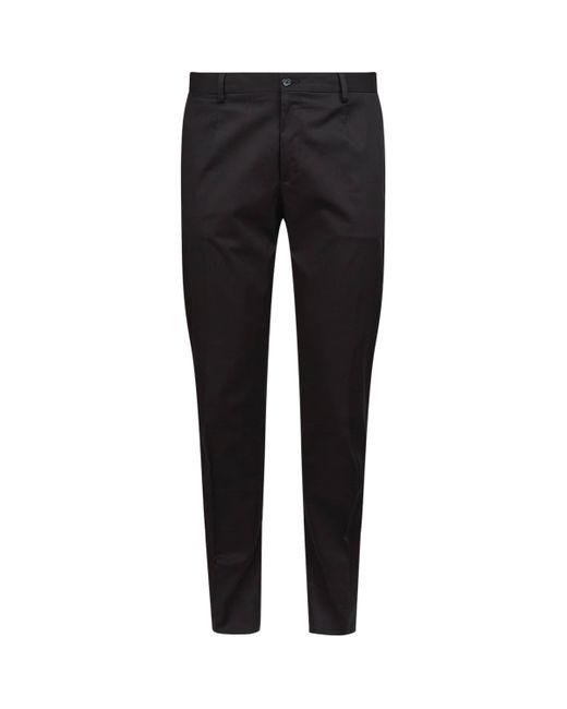 Dolce & Gabbana Black Tailored Trousers for men