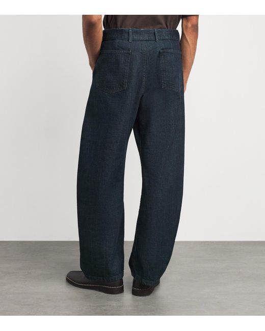 Lemaire Blue Twisted Belted Jeans for men