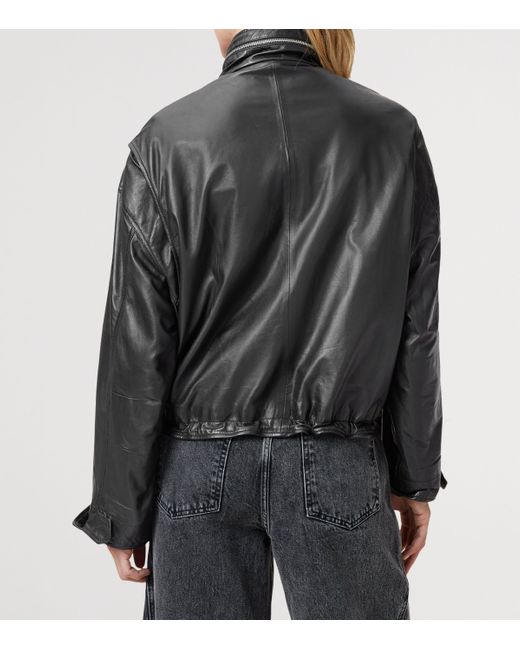AllSaints Black Clay Leather Jacket