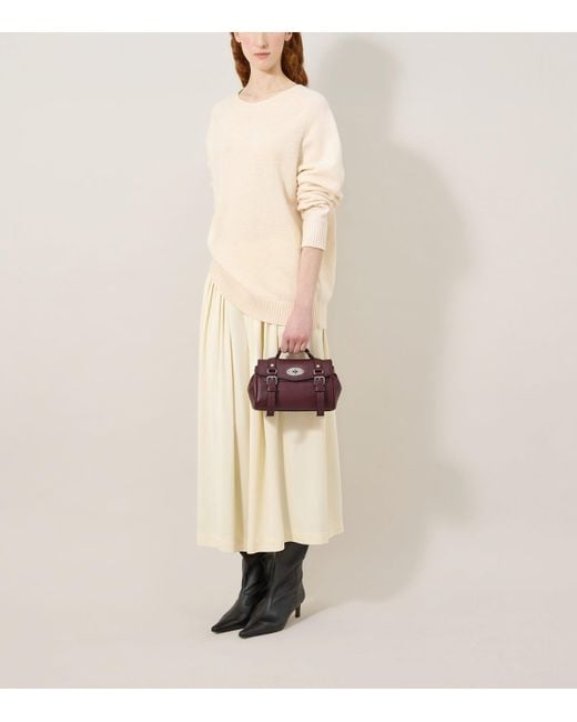 Mulberry Purple Mini Leather Alexa Cross-Body Bag