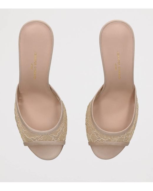 JENNIFER CHAMANDI Natural Lace Guido Mules 85
