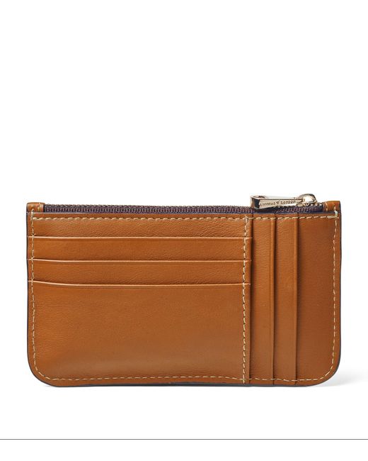 Aspinal Brown Leather Ella Card Holder