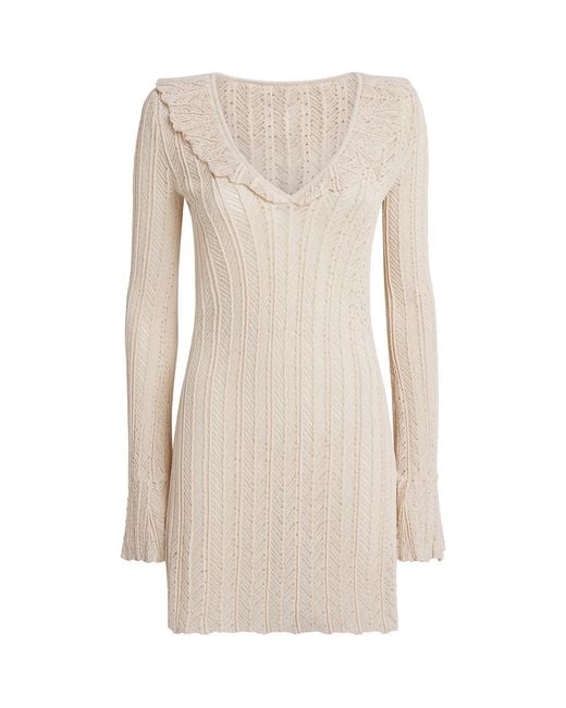 Devon Windsor Natural Knitted Davina Mini Dress