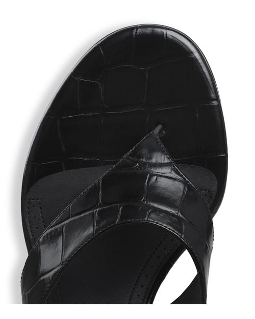 Alaïa White Croc-Embossed Leather Thong Mules 55