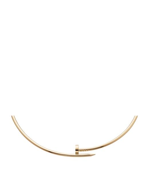Cartier Natural Yellow Gold And Diamond Juste Un Clou Necklace (33.5cm)