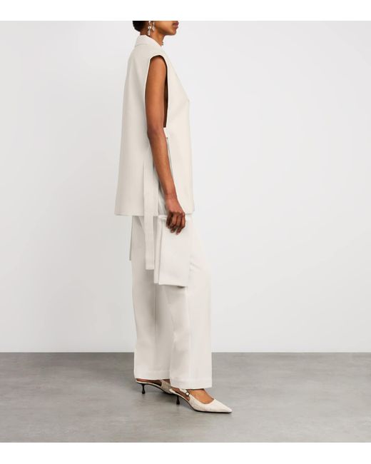 St. Agni White Wool-Blend Waistcoat