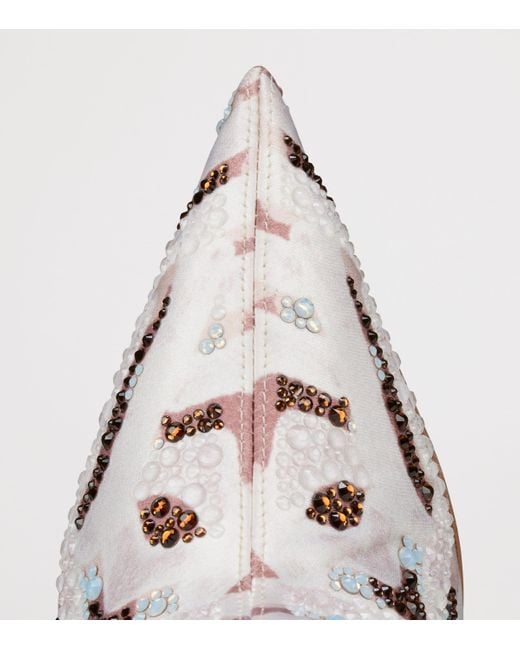 Christian Louboutin Multicolor Miss Z Silk Embellished Knee-High Boots 100