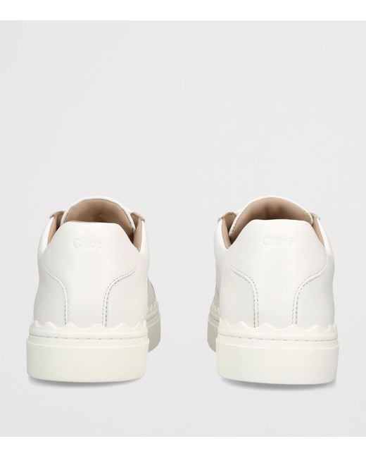 Chloé White Leather Lauren Sneakers