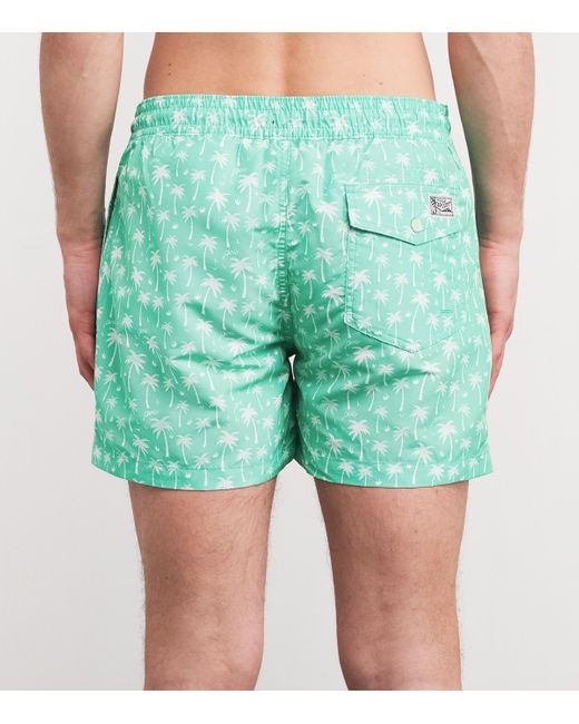 Polo Ralph Lauren Green Palm Trees Traveller Swim Shorts for men