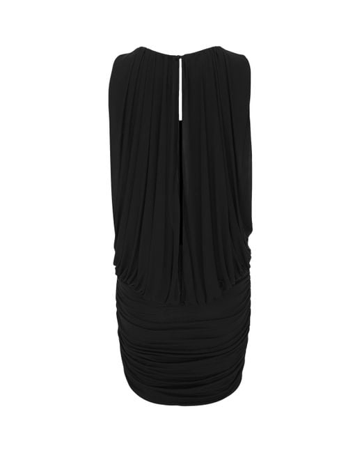 Saint Laurent Black Draped Detail Dress