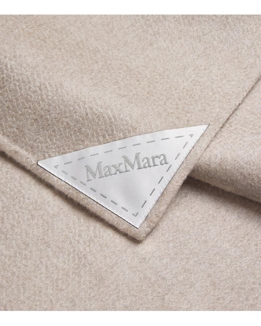 Max Mara Gray Cashmere Hooded Scarf