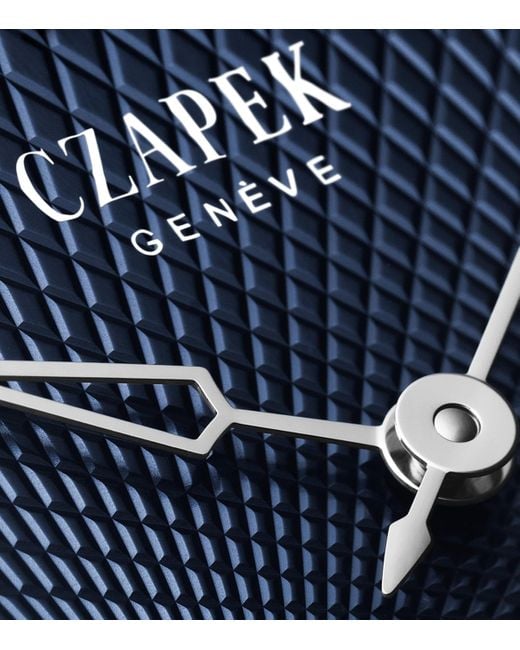 Czapek Blue Stainless Steel Quai Des Bergues Watch for men