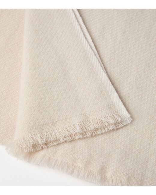 Brunello Cucinelli Natural Cashmere Diagonal Scarf for men