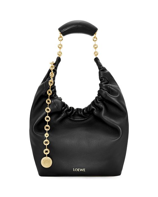 Loewe Black Small Leather Squeeze Top-handle Bag