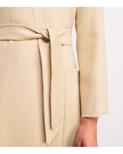 Max Mara Natural Camel Belted Coat