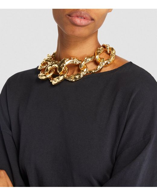Alexis Metallic Gold-plated Curb-link Brut Necklace