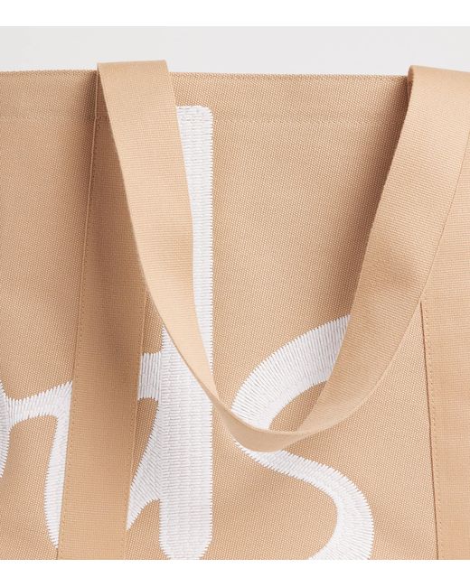 Harrods Natural Medium Logo Tote Bag
