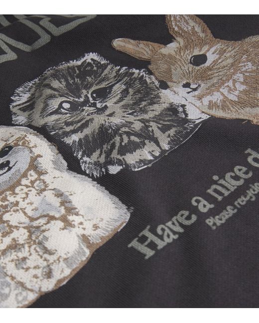 Ganni Black Organic Cotton Animal Hoodie