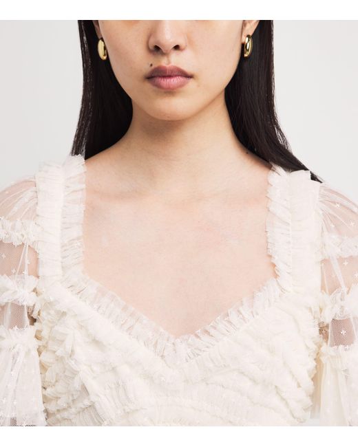 Needle & Thread White Ruffle Amara Gown